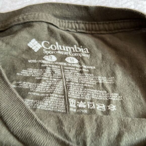 Columbia Outdoors Shirts - Gettysburg, Logo/ Olive Green & Gray - M - Picture 8 of 9